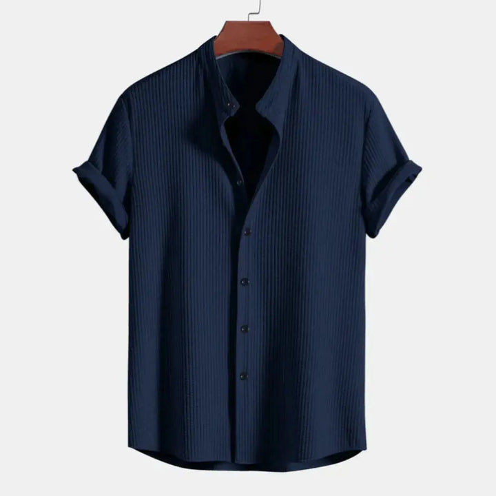 Hemd Herren | Geripptes Kurzarm Design | Modern Kleider Look