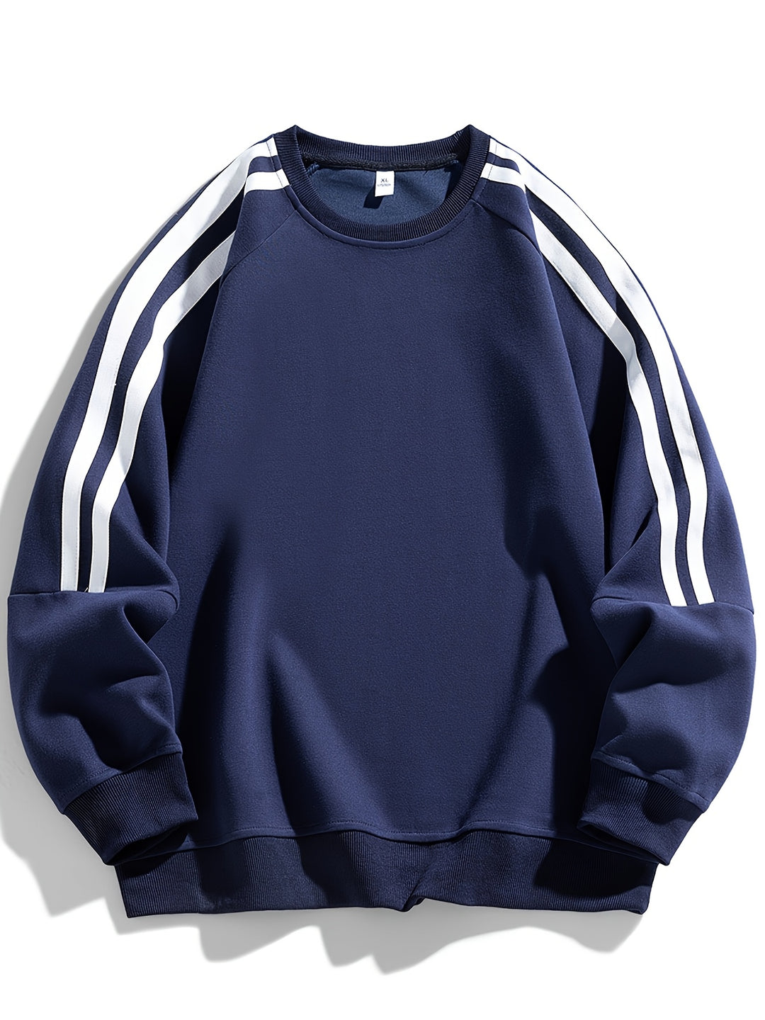 Herren Pullover | Oversized | Rundhals Streifenärmel | Frühling