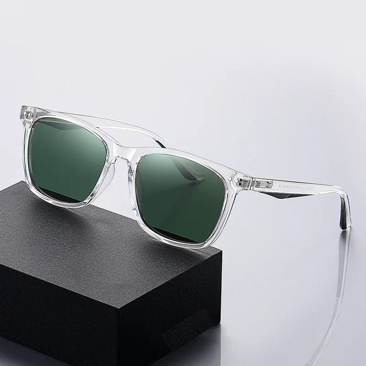 Herren Sonnenbrille | Getönte Gläser | Transparenter Rahmen | Sommer