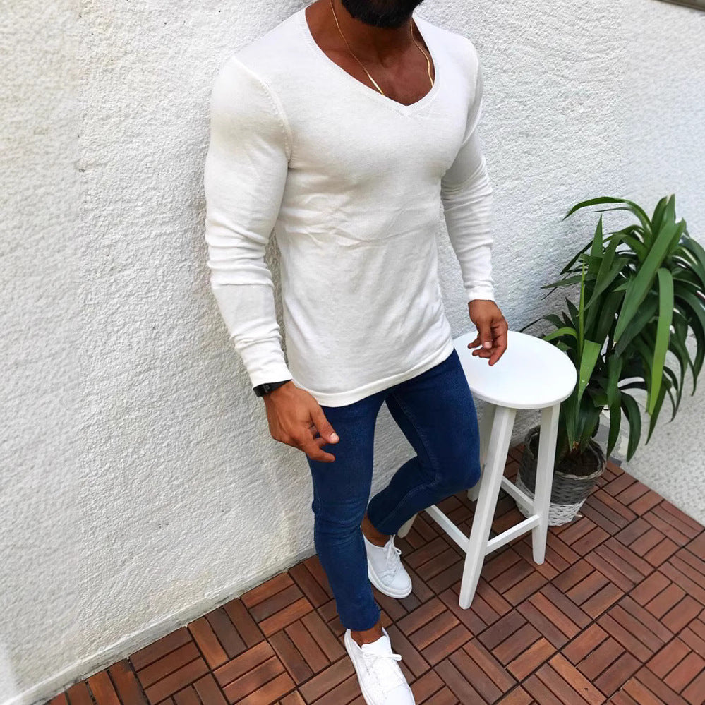 Pullover Herren | Strickpullover Herren | Slim Fit Langarm Elegant