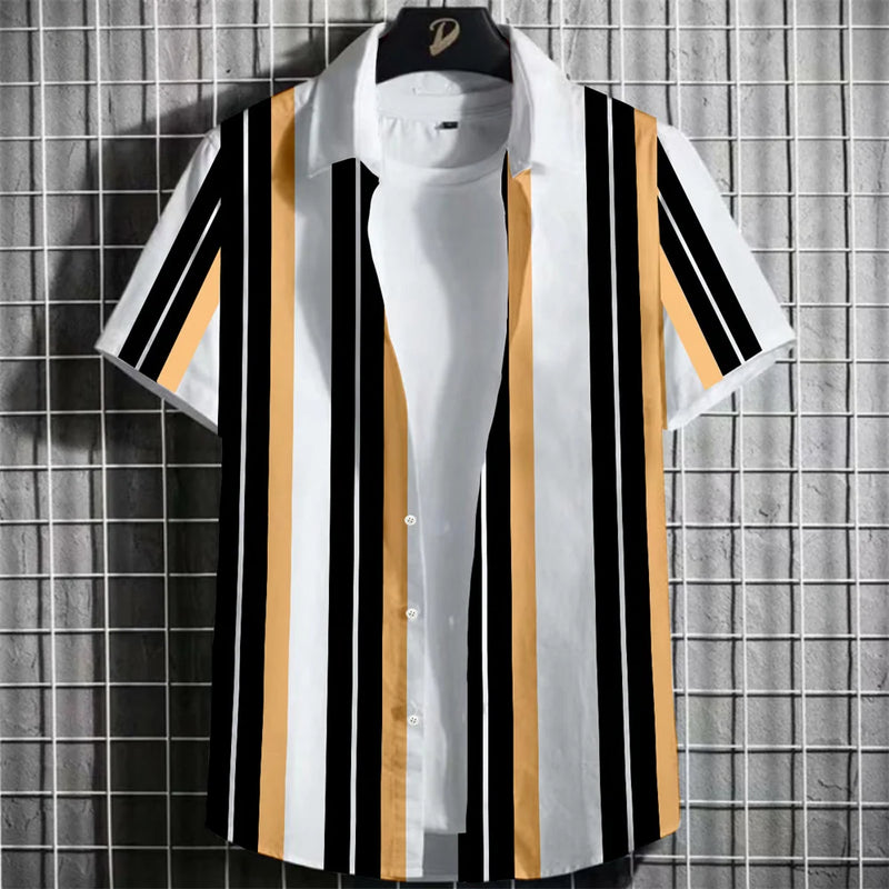 Herren Shirt | Mahjong-Muster | Retro-Stil | Sommer