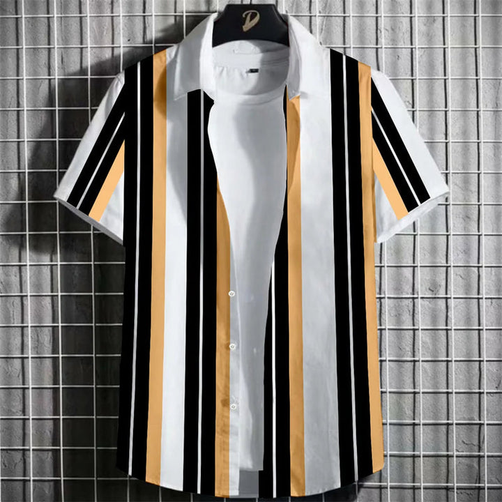 Herren Shirt | Mahjong-Muster | Retro-Stil | Sommer