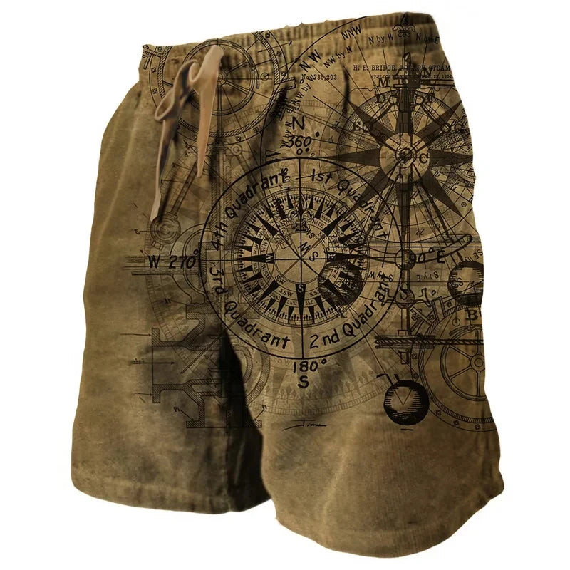 Herren Shorts | Retro | Mit Kordelzug | Sommer