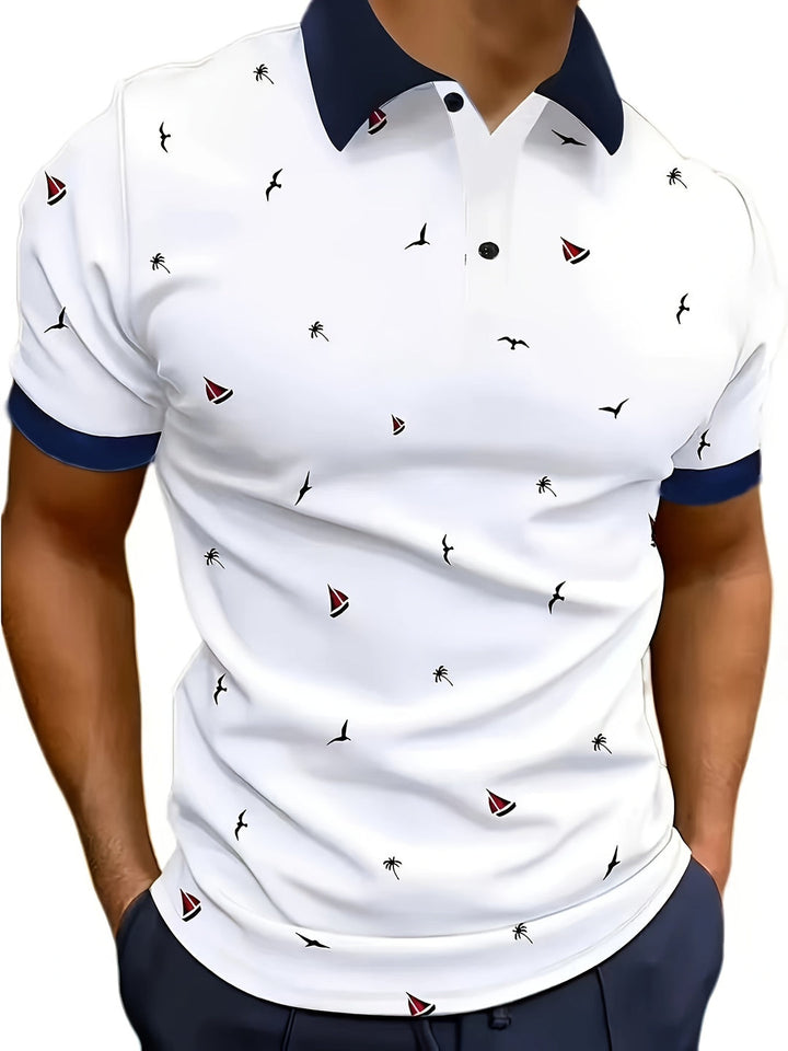 Herren Golf Polo | 3D Druck | Sportlich & Atmungsaktiv | Leichtgewicht