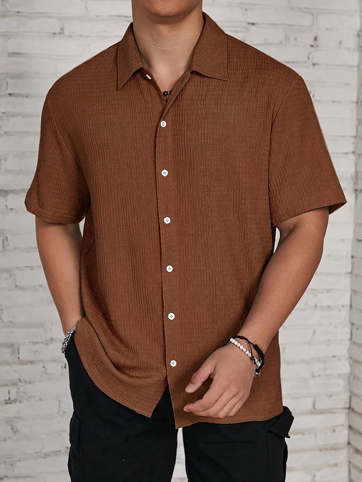 Herren Shirt | Oversized | Mit Knöpfen | Sommer