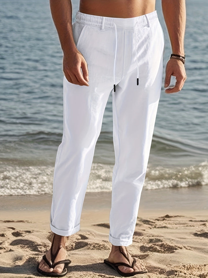 Herren Hose | Tapered | Kordelzug | Sommer Beach