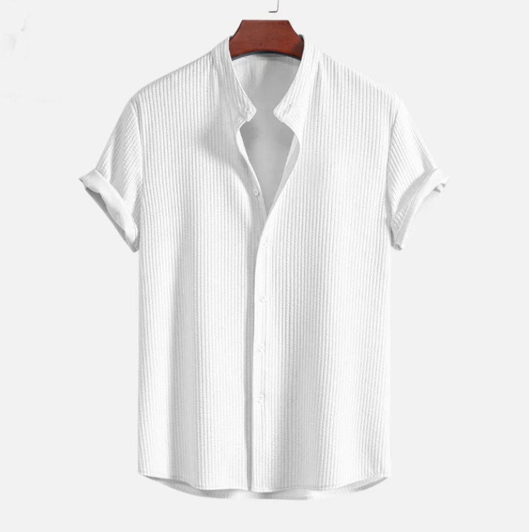 Herren Shirt | Oversized | Mit Knopfleiste | Struktur Freizeit Sommer