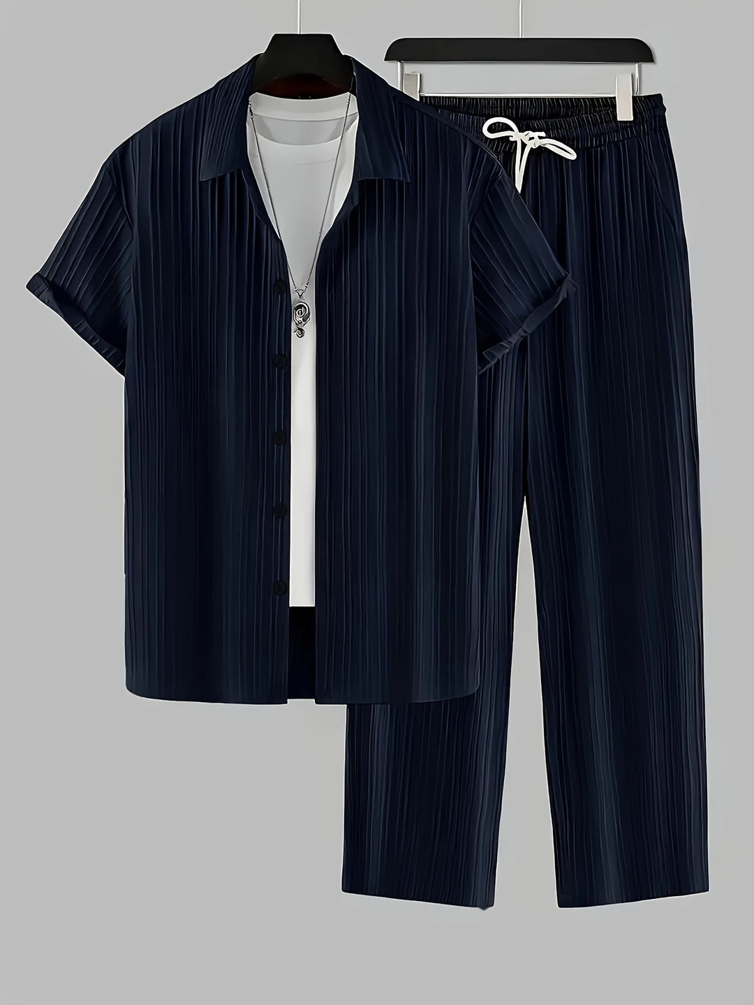 Herren Set | Straight | Mit Kragen &amp; Kordel | Sommer