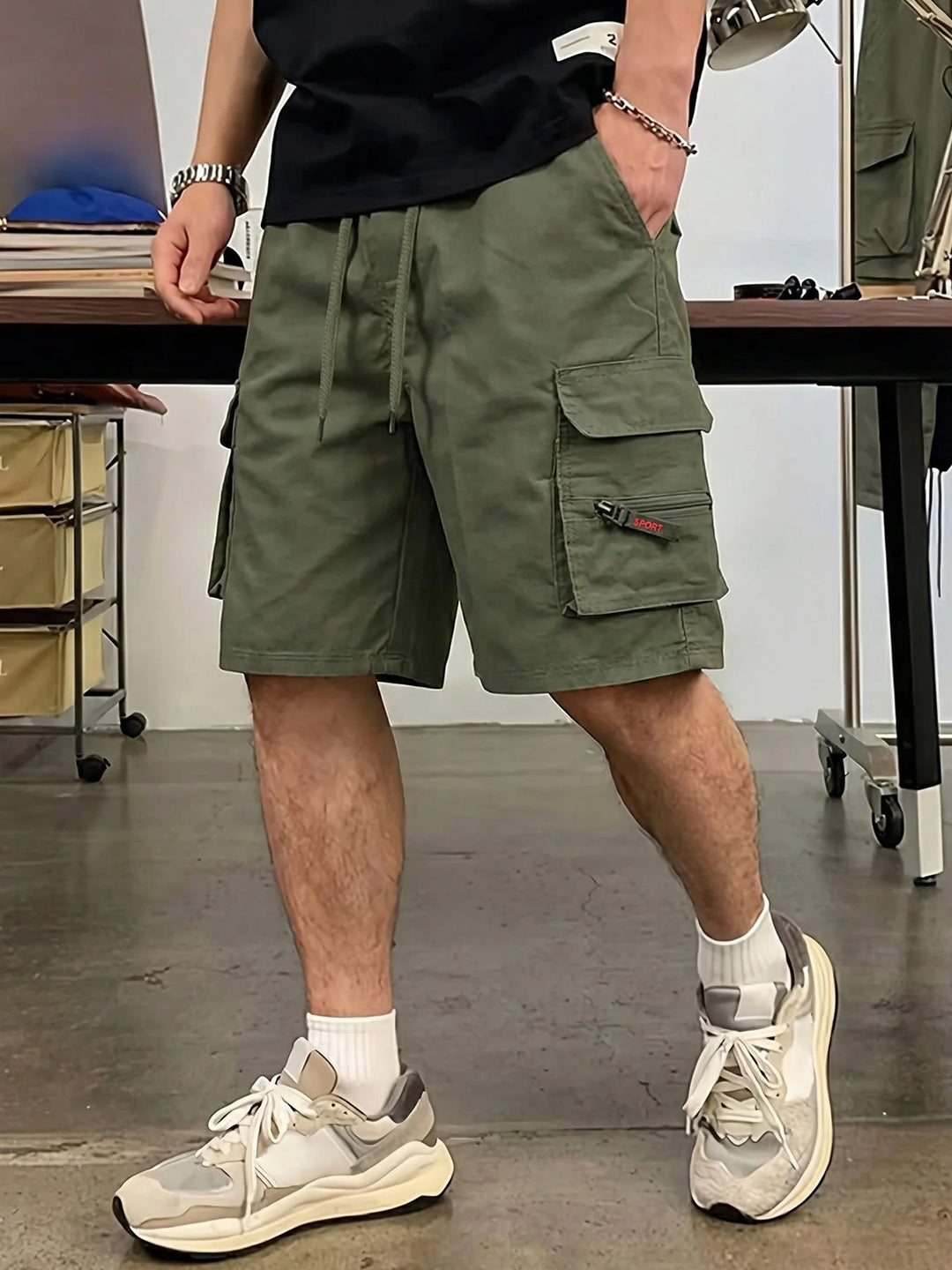 Herren Shorts | Cargo | Mit Kordelzug | Sommer