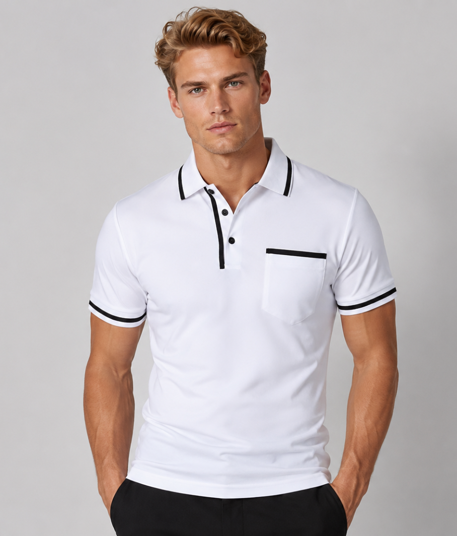 Herren Polohemd | Schmale Passform | Mit Knopfleiste | Sommer