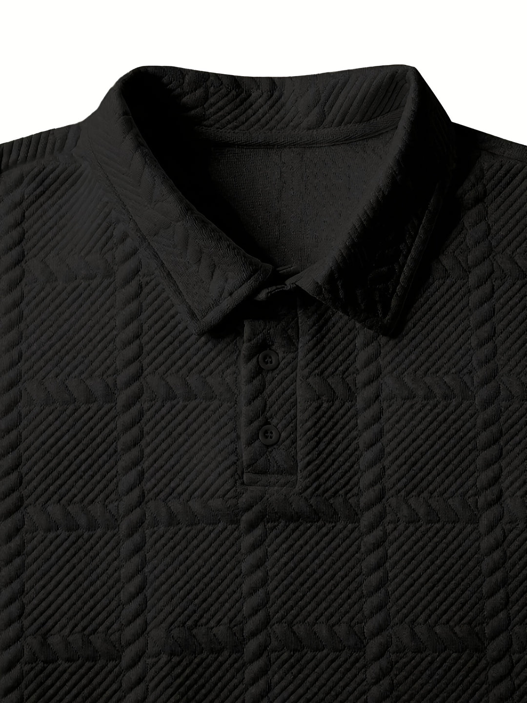 Herren Polo Shirt | Gebrochenes Jacquard | Stilvoll & Lässig | Frühling & Herbst