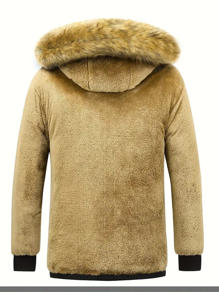 Winterjacke Herren | Gefütterte Kapuzenjacke | Warm Daunenjacke Herren
