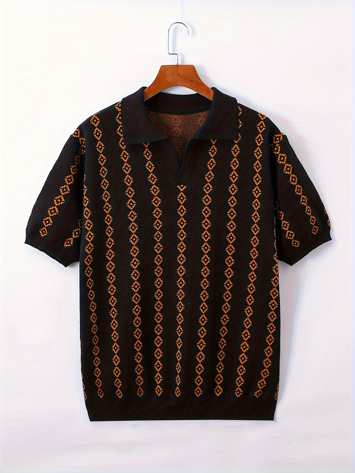 Herren Poloshirt | Gerade Passform | Strukturmuster | Sommer
