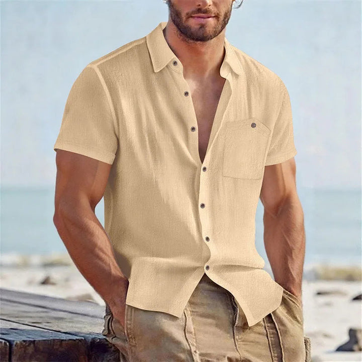 Herren Hemd | Slim Fit | Mit Brusttasche | Sommer