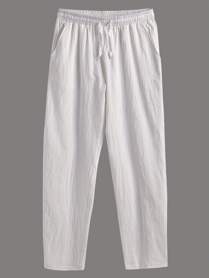 Herren Hose | Straight | Mit Kordelzug | Sommer