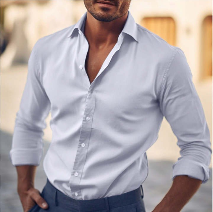 Herren Hemd | Slimfit Lange | Mit Knöpfen | Sommer
