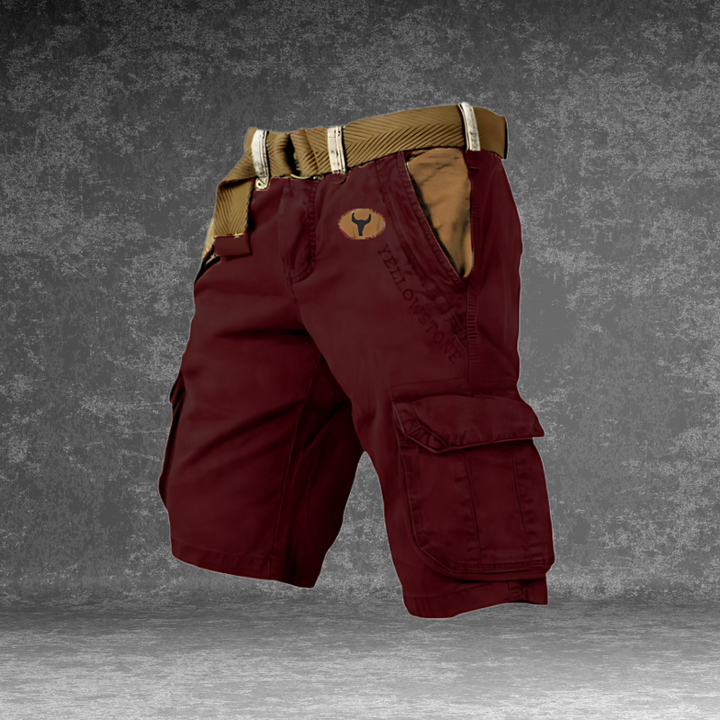 Herren Cargo Shorts | Gerade Passform | Mit Gürtel | Sommer