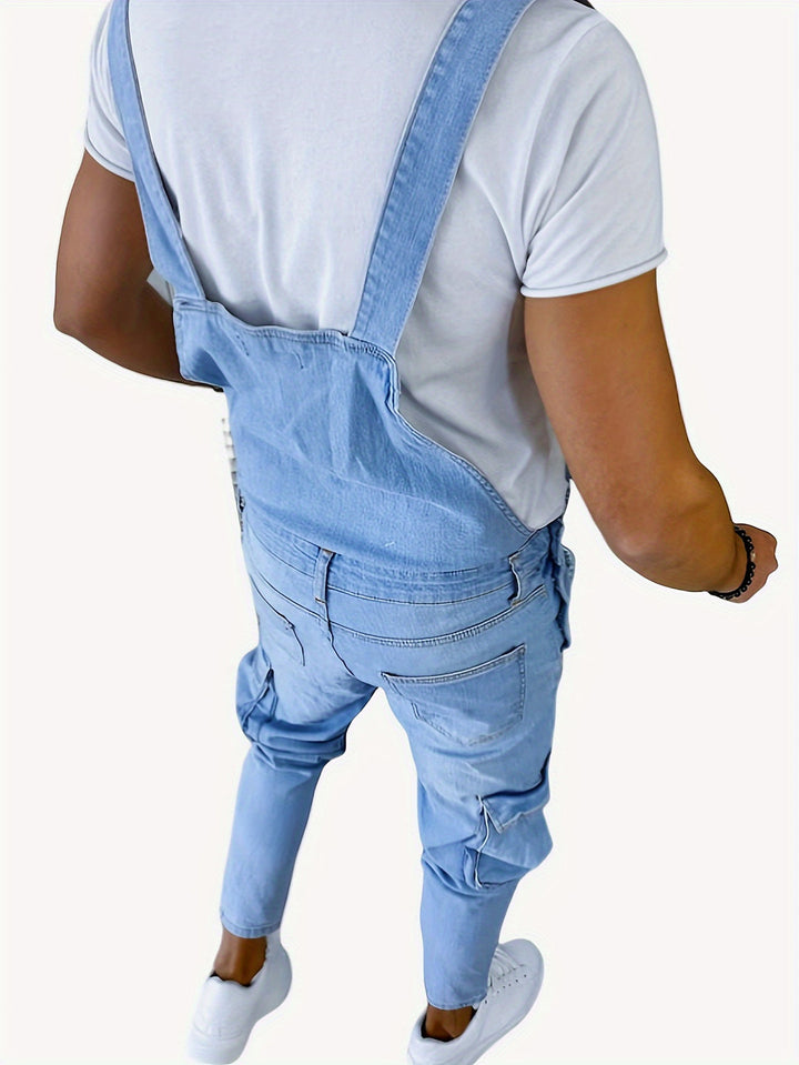 Herren Latzhose | Slimfit | Mit Knöpfen | Sommer