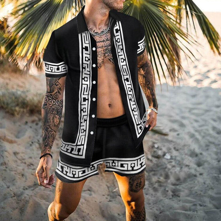 Herren Set | Oversized | Mit Knopfleiste | Sommer Oasis