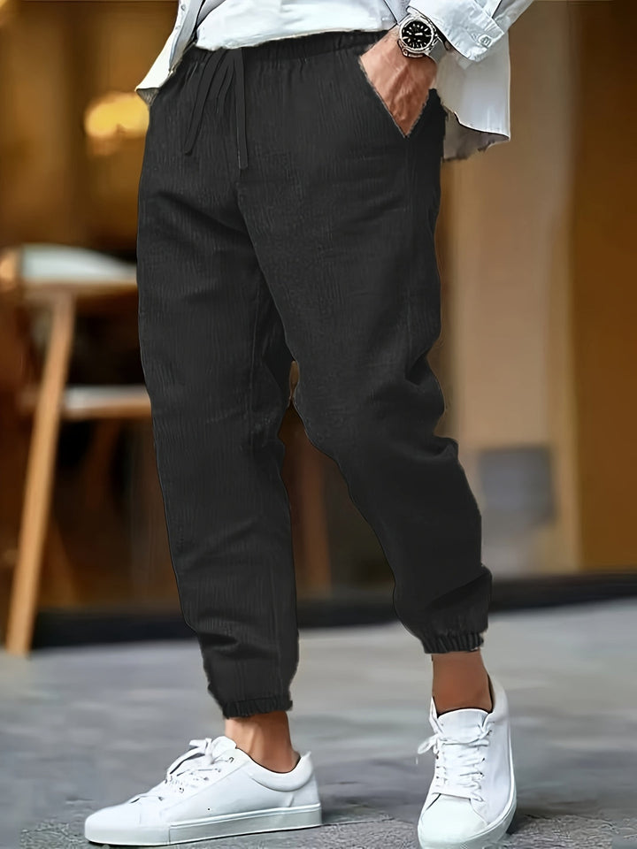 Herren Hose | Tapered | Mit Kordelzug | Sommer
