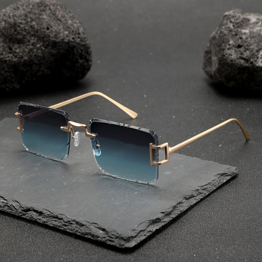 Herren Sonnenbrille | Retro | Randlos Design | Sommer
