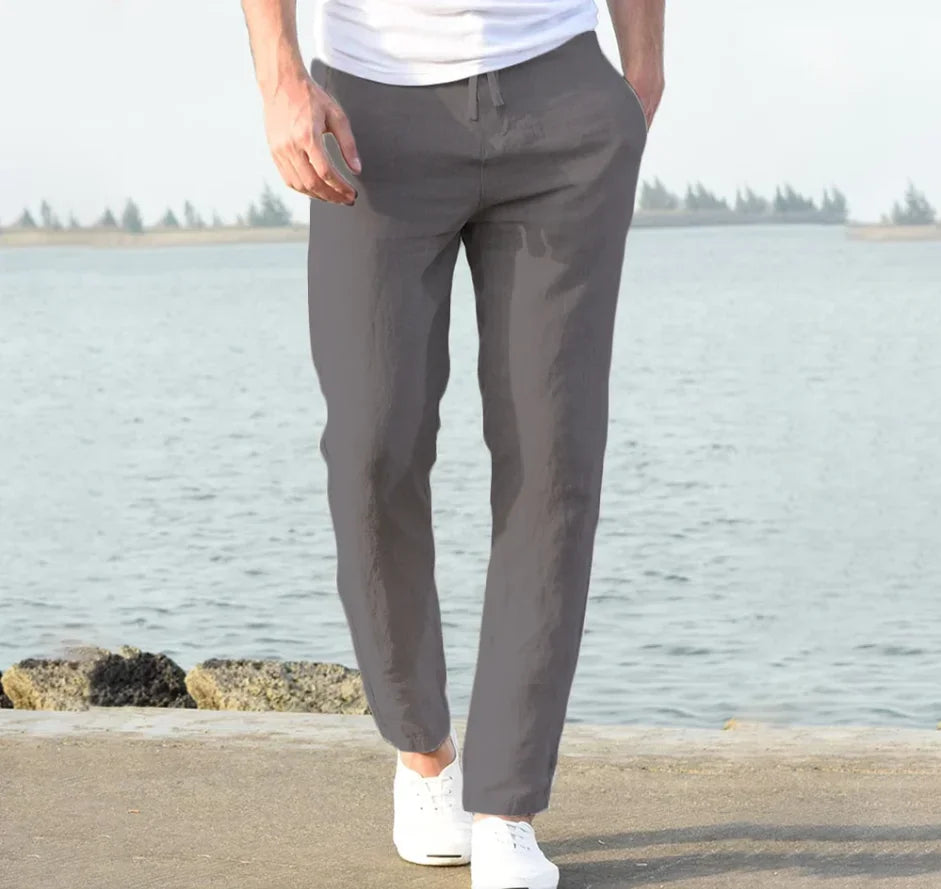 Herren Hose | Slimfit | Mit Kordelzug | Sommer