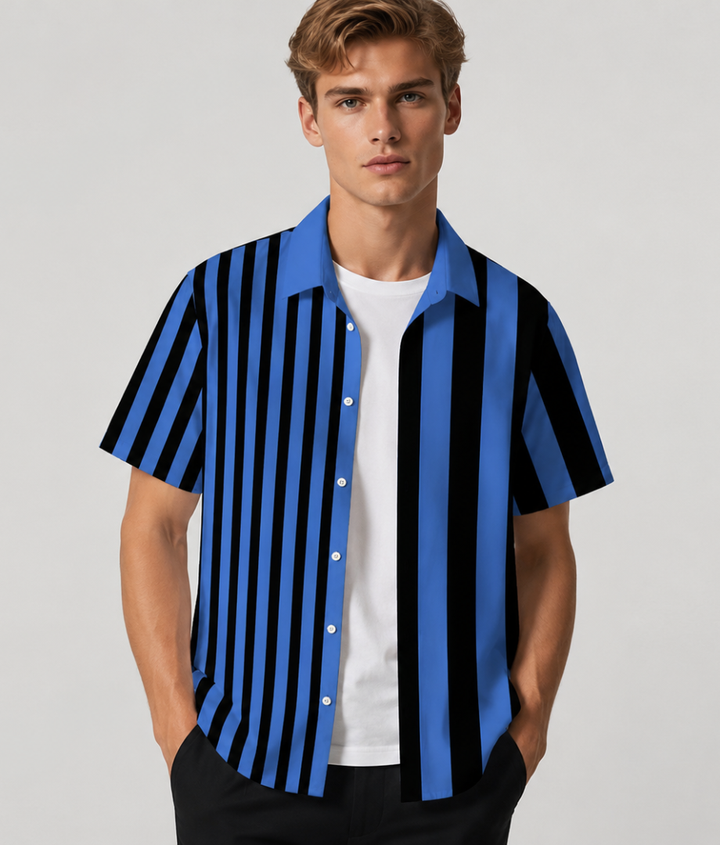 Herren Shirt | Mahjong-Muster | Retro-Stil | Sommer