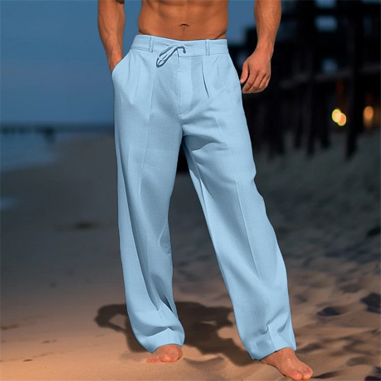 Herren Hose | Weite Passform | Mit Kordelzug | Sommer