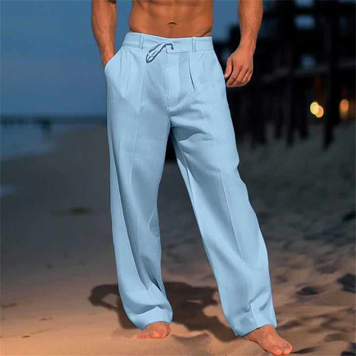 Herren Hose | Weite Passform | Mit Kordelzug | Sommer