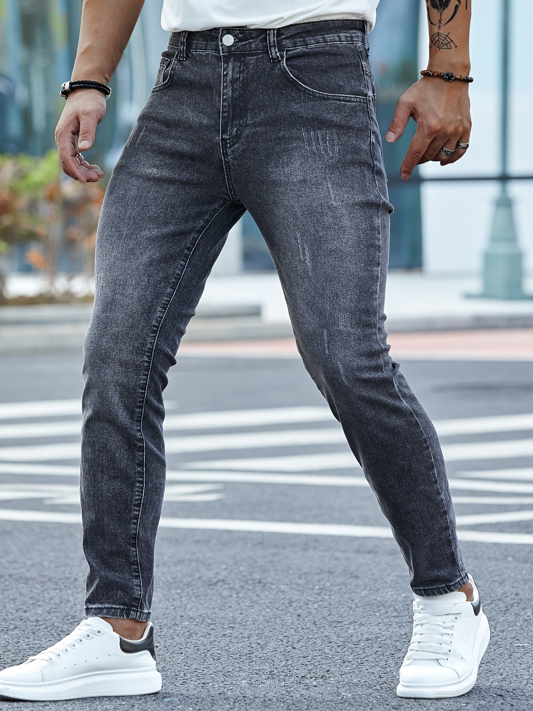 Herren Jeans | Slimfit | Mit Knopfverschluss | Sommer