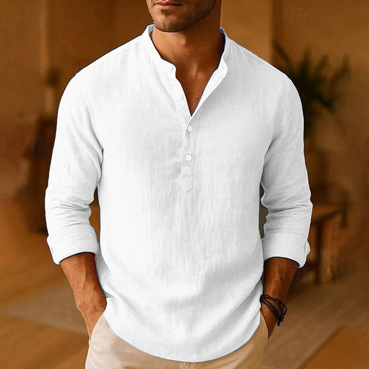 Herren Henley-Hemd | Gerade Passform | Mit Knopfleiste | Sommer