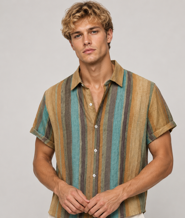Herren Shirt | Vertikale Streifen | Zeitloser Stil | Sommer