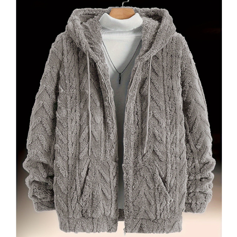 Winterjacke Herren | Warmes & Trendiges Cardigan-Design | Jacke Herren mit Kapuze