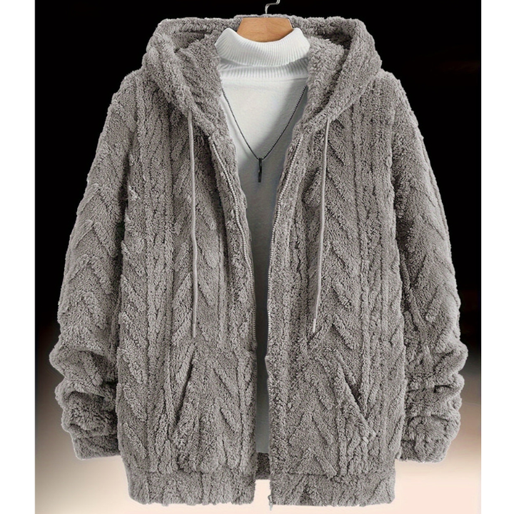 Winterjacke Herren | Warmes & Trendiges Cardigan-Design | Jacke Herren mit Kapuze
