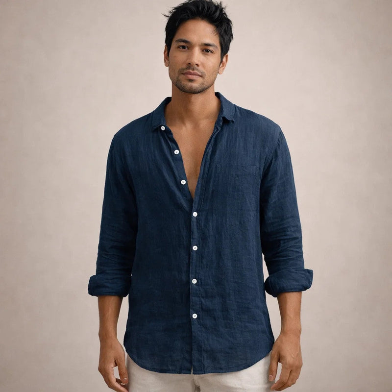 Herren Hemd | Straight | Mit Knöpfen | Sommer