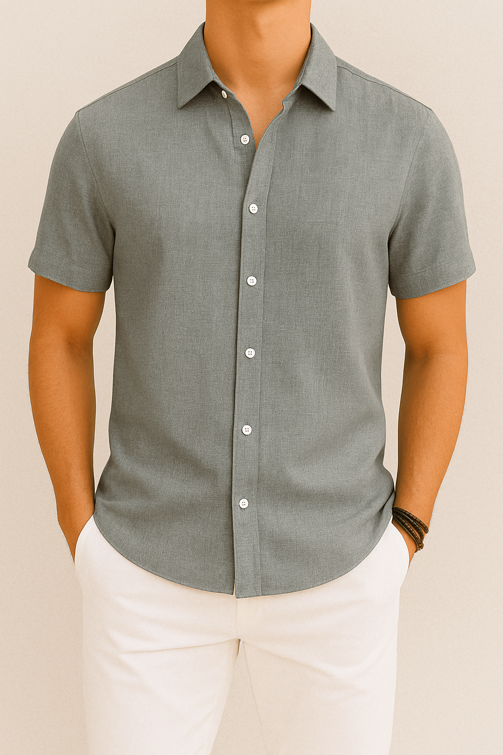 Herren Hemd | Elegant | Kurzarm Knopfleiste | Sommer