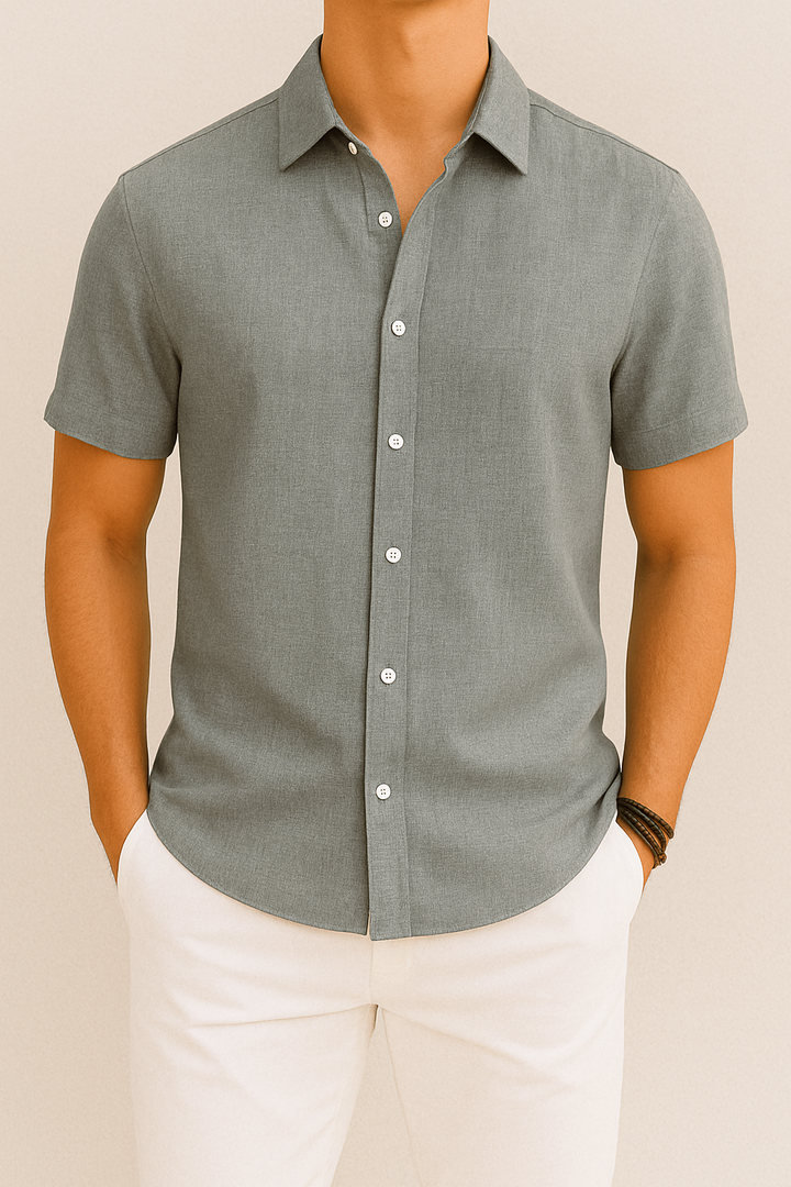 Herren Hemd | Elegant | Kurzarm Knopfleiste | Sommer