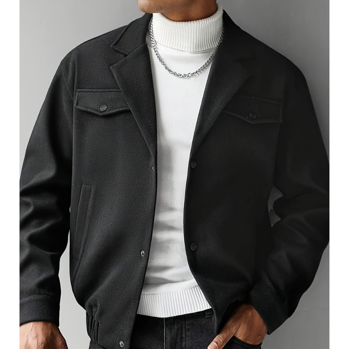 Winterjacke Herren | Leicht & Stilvoll | Mit Knopfleiste & Reverskragen