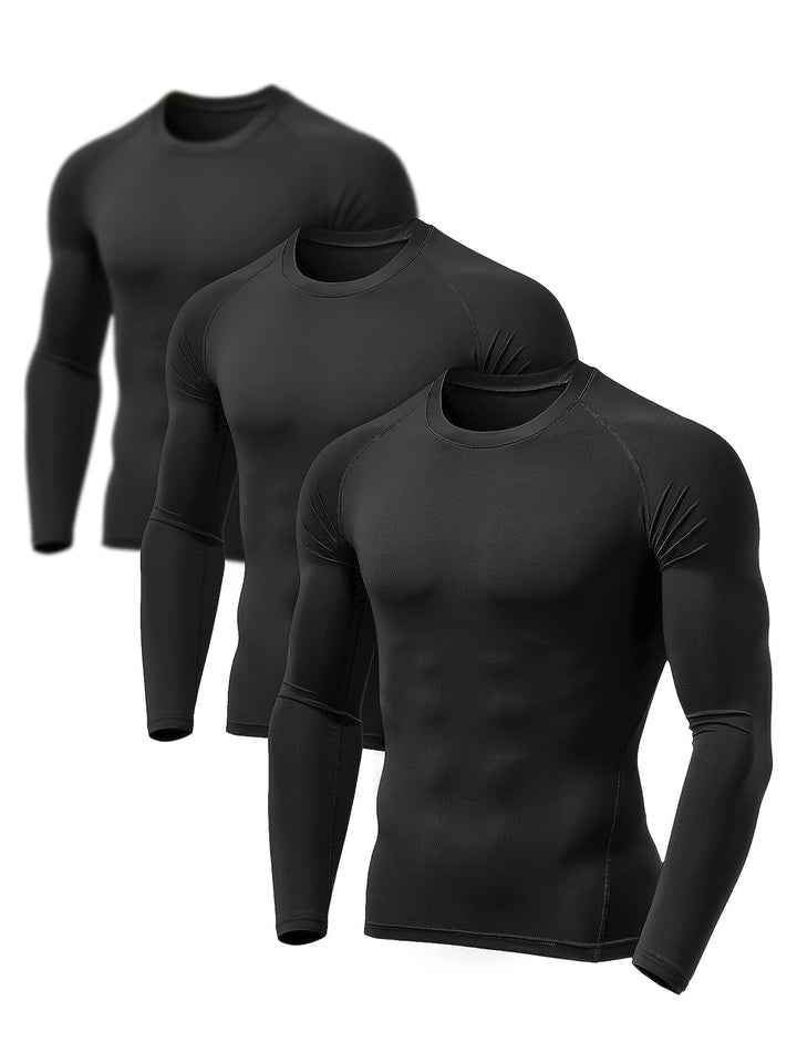 Herren Tops | Slimfit | Lange Ärmel | Sommer | 3 Stück