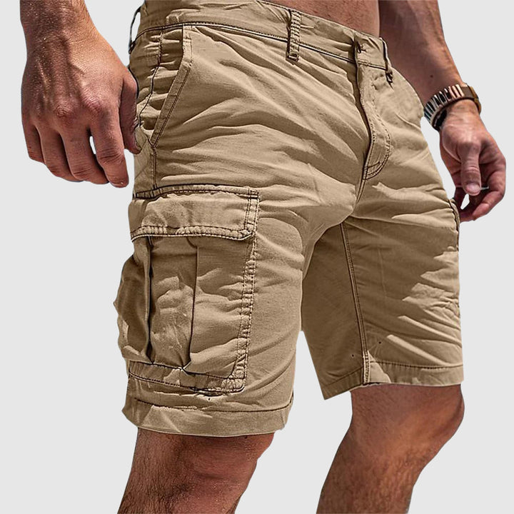 Herren Cargo Shorts | Gerade Passform | Mit Reißverschluss | Sommer
