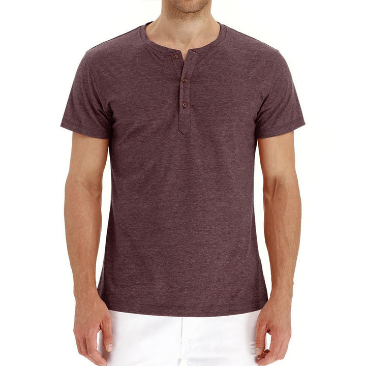 Herren T-Shirt | Slimfit | Mit Knopfleiste | Sommer Basic