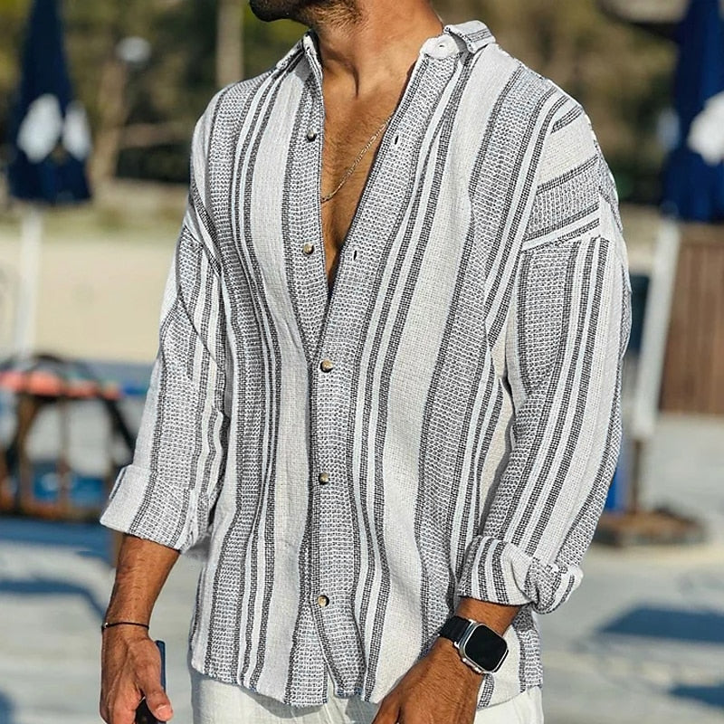 Herren Hemd | Oversized | Mit Knopfleiste | Sommer Coast