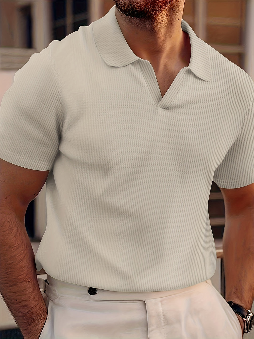 Herren Polo | Unifarben | Bequemer Kragen | Atmungsaktiv & lässig