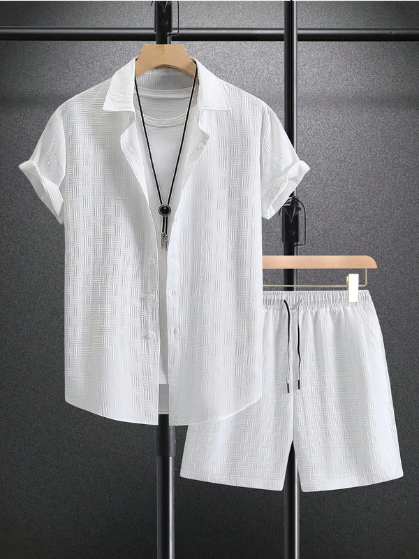 Herren Set | Straight | Kurzarm Mit Knopfleiste | Sommer