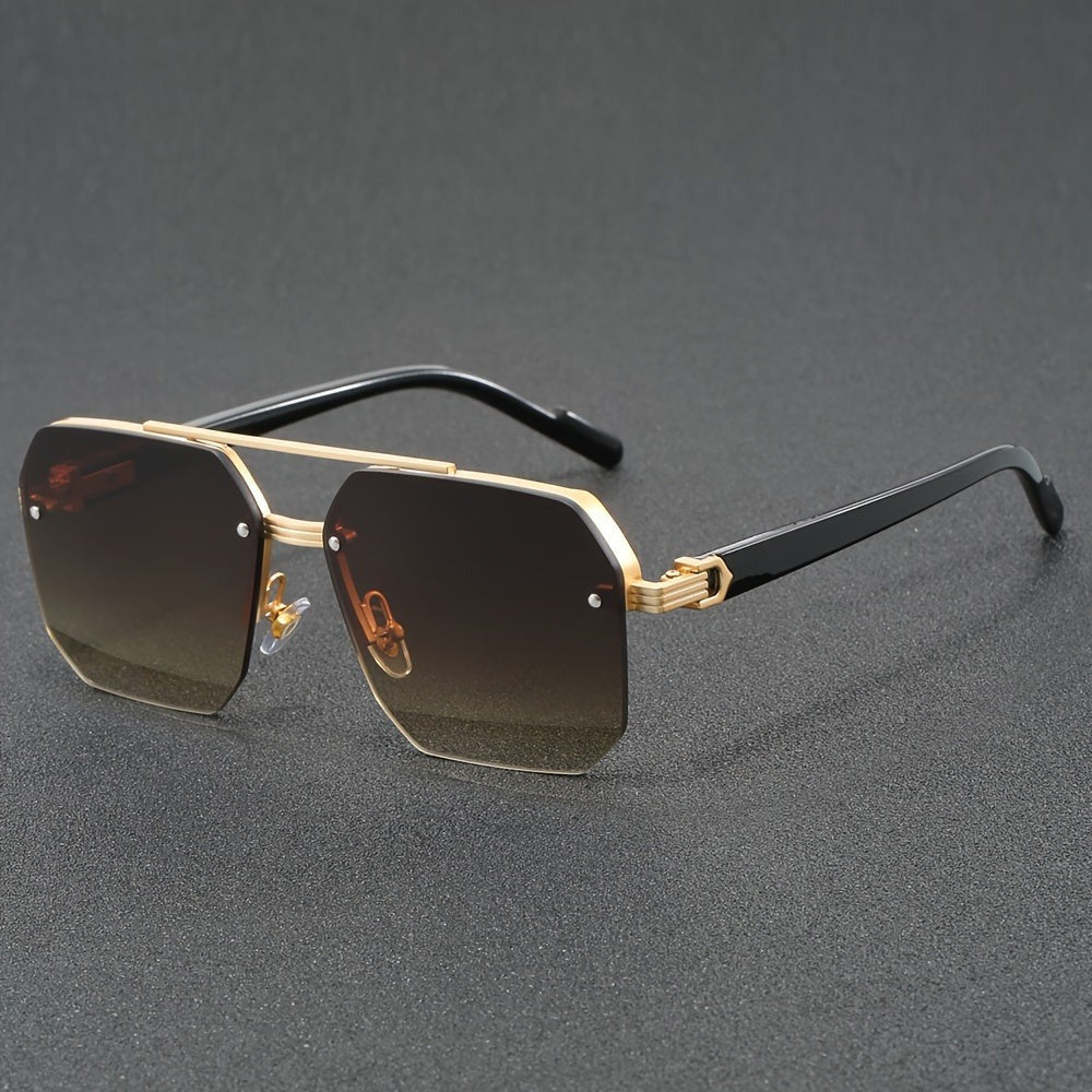 Herren Sonnenbrille | Elegant | Rahmenloses Design | Kantenstil Urban