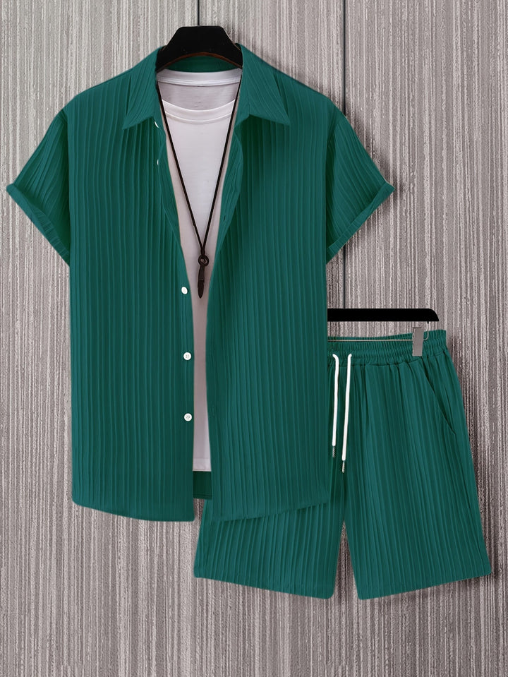 Herren Set | Elegant Flowing | Mit Knopfleiste | Sommer Prime