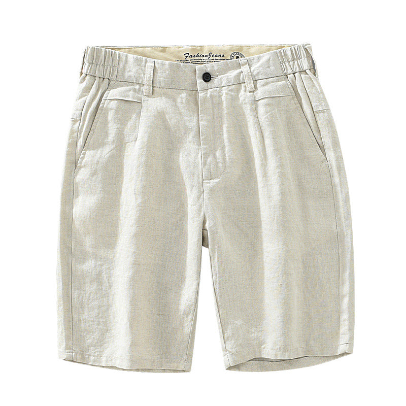 Herren Shorts | Leinen-Look | Mit Knopf | Sommer