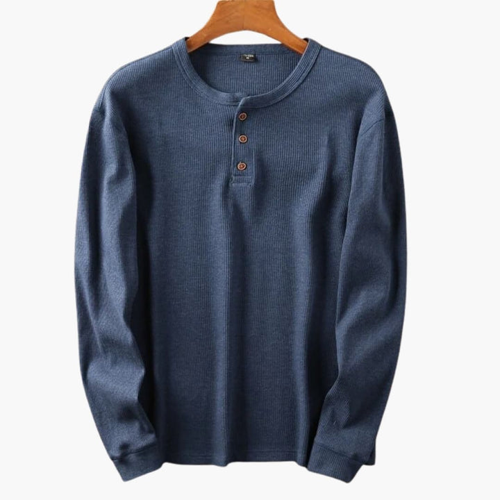 Herren Longsleeve | Straight | Mit Knöpfen | Herbst