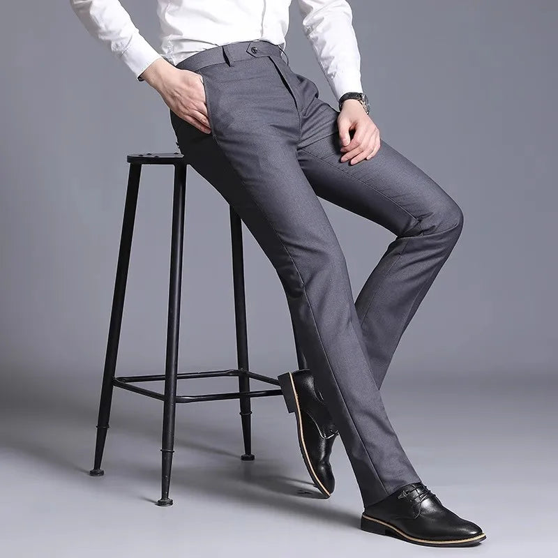 Herren Hose | Slimfit Elegant | Mit Knopfverschluss | Alltag Sharp