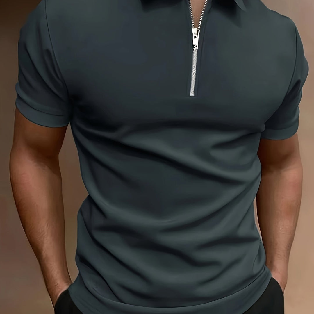 Herren Poloshirt | Slim Fit | Reißverschluss | Sommer